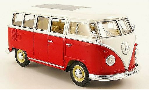 Volkswagen T1 B 1/24 Welly Bus rot/weiss 1962 modellautos
