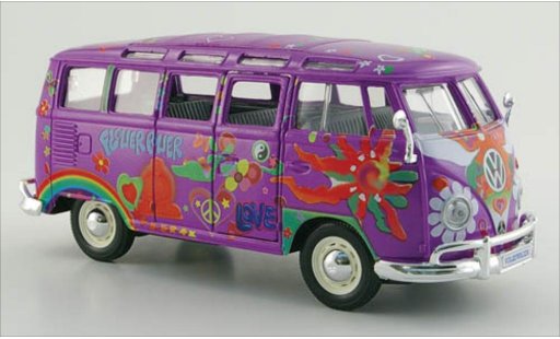 Volkswagen T1 Base 1/25 Maisto Samba Bus Hippie lila/Dekor modellautos