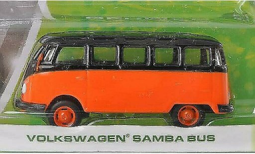 Volkswagen T1 Base 1/64 Greenlight Samba orange/schwarz modellautos
