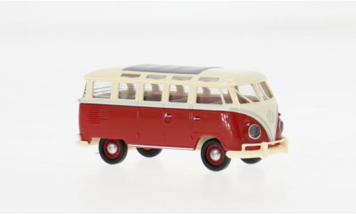Modellautos Volkswagen T1 B Samba beige/rot 1960 1/87 Brekina