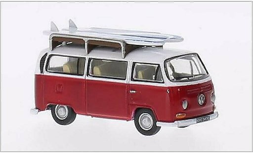 Volkswagen T2 Base 1/76 Oxford Bus rot/weiss RHD modellautos