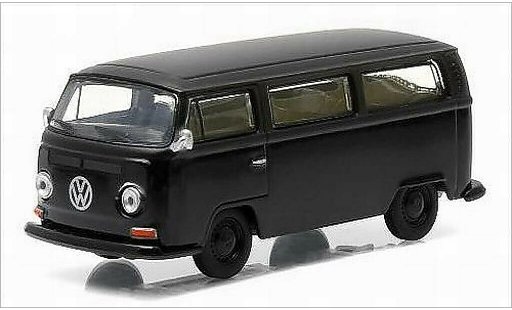 Volkswagen T2 A 1/64 Greenlight Bus schwarz/matt-schwarz 1968 modellautos