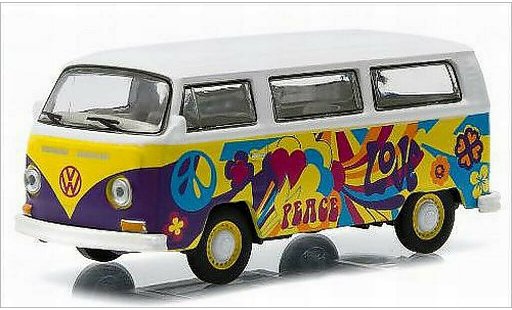 Volkswagen T2 A 1/64 Greenlight Bus weiss/Dekor 1968 modellautos