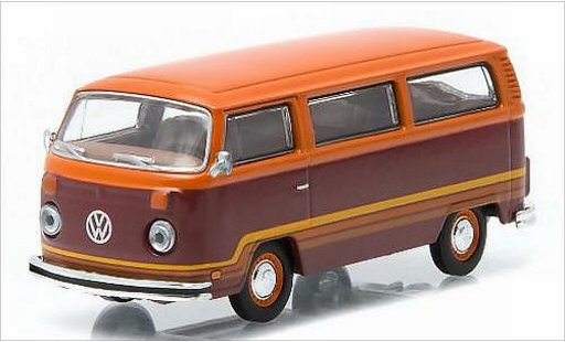 Volkswagen T2 B 1/64 Greenlight Champagne Edition II Bus rot/orange 1978 modellautos