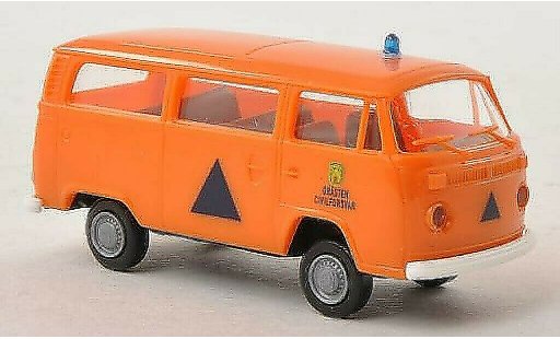 Volkswagen T2 Base 1/87 Brekina Kombi Grasten Civilforsvar (DK) modellautos
