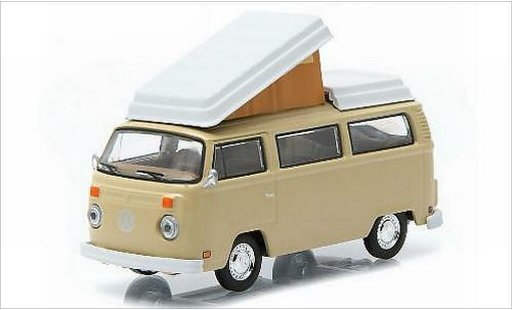 Volkswagen T2 A 1/64 Greenlight Westfalia beige 1970 modellautos