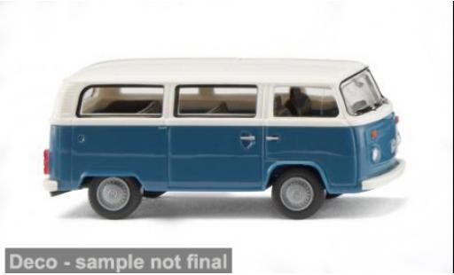 Modellautos Volkswagen T2 b Bus blau/beige 1972 1/87 Wiking