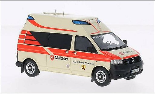 Volkswagen T5 T5 GP 1/43 Neo Hornis Ambulanz Malteser 2010 modellautos