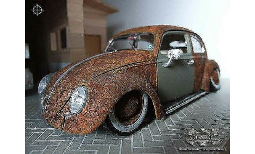 Volkswagen Kafer Rat Rod 1/18 Burago added rust modellautos