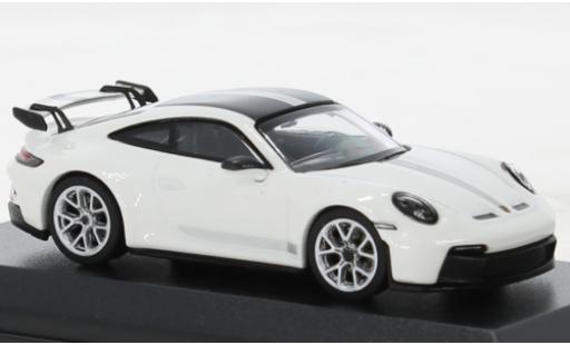 Porsche 992 GT3 1/64 Wbros 911  blanche modellautos