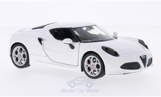 Modellautos Alfa Romeo 4C 1/24 Welly weiss 2014 Alfa Romeo 4C 1/24 Welly weiss 2014 modellautos