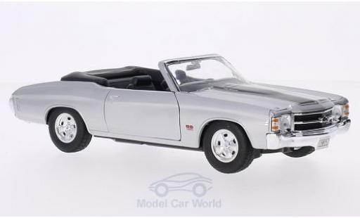 Modellautos Chevrolet Chevelle 1/24 Welly SS 454 Cabrio silber/schwarz 1971 Chevrolet Chevelle 1/24 Welly SS 454 Cabrio silber/schwarz 1971 modellautos