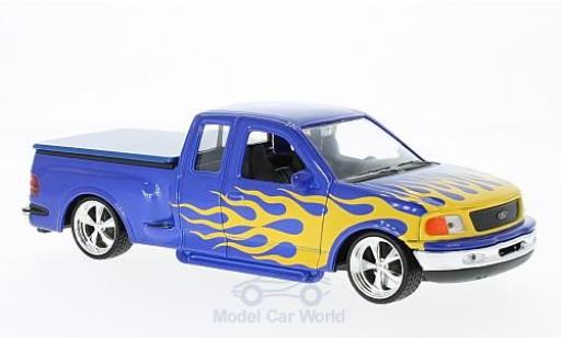Modellautos Ford F-1 1/24 Welly 50 Flareside Supercab Low Rider blau/Dekor 1999 Ford F-1 1/24 Welly 50 Flareside Supercab Low Rider blau/Dekor 1999 modellautos