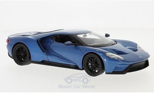 Modellautos Ford GT 1/24 Welly mettalic blau 2017 Ford GT 1/24 Welly mettalic blau 2017 modellautos