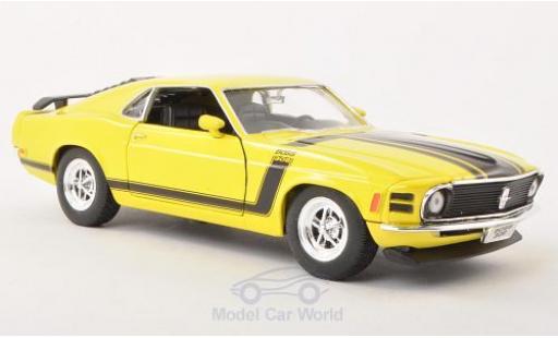 Ford Mustang 1/24 Welly Boss 302 gelb 1970 ohne Vitrine modellautos