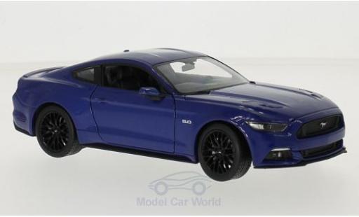 Modellautos Ford Mustang 1/24 Welly GT mettalic blau 2015 Ford Mustang 1/24 Welly GT mettalic blau 2015 modellautos