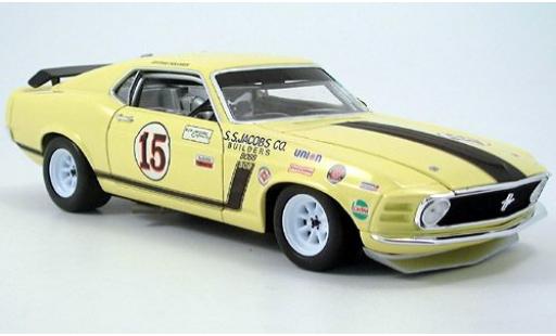 Ford Mustang 1/18 Welly Rennversion No. 15 gelb 1970 1:18 modellautos