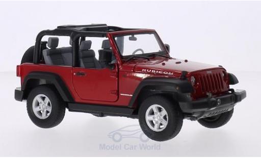 Jeep Wrangler 1/24 Welly rot 2007 modellautos