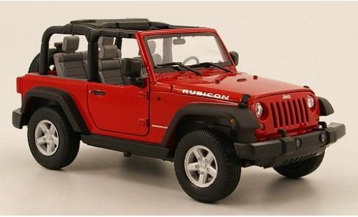 Modellautos Jeep Wrangler 1/24 Welly Rubicon rot 2007 1:24 Jeep Wrangler 1/24 Welly Rubicon rot 2007 1:24 modellautos