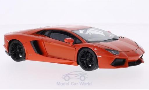 Lamborghini Aventador 1/24 Welly LP 700-4 mettalic orange modellautos