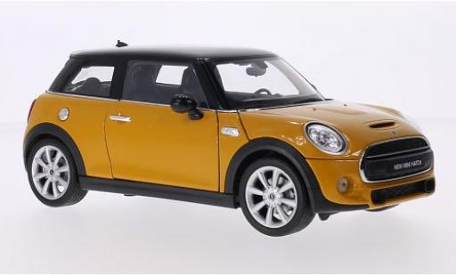 Mini Cooper 1/18 Welly S gelb 1:18 modellautos