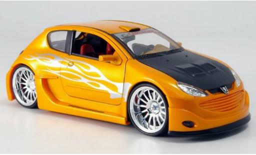 Modellautos Peugeot 206 1/24 Welly Tuning orange-gold 1:24 Peugeot 206 1/24 Welly Tuning orange-gold 1:24 modellautos