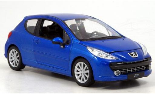 Modellautos Peugeot 207 1/24 Welly blau 1:24 Peugeot 207 1/24 Welly blau 1:24 modellautos