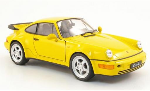 Modellautos Porsche 964 Turbo 1/24 Welly 911  gelb 1:24 Porsche 964 Turbo 1/24 Welly 911  gelb 1:24 modellautos