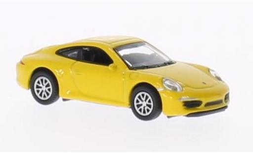 Porsche 991 S 1/87 Welly 911  Carrera gelb 1:87 modellautos