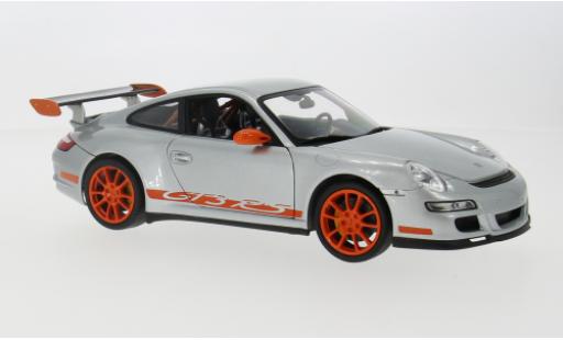 Modellautos Porsche 997 GT3 RS 1/18 Welly 911  silber/orange 2007 1:18 Porsche 997 GT3 RS 1/18 Welly 911  silber/orange 2007 1:18 modellautos