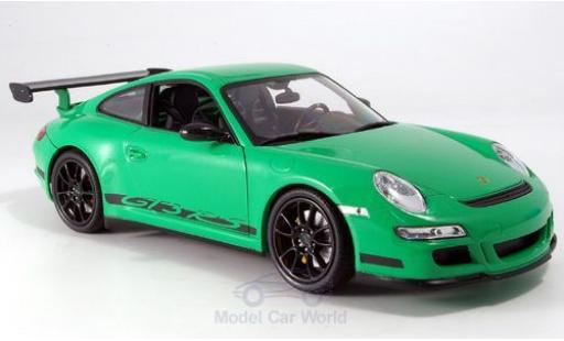 Porsche 997 1/18 Welly 911 ()GTR3 RS grün ohne Vitrine modellautos