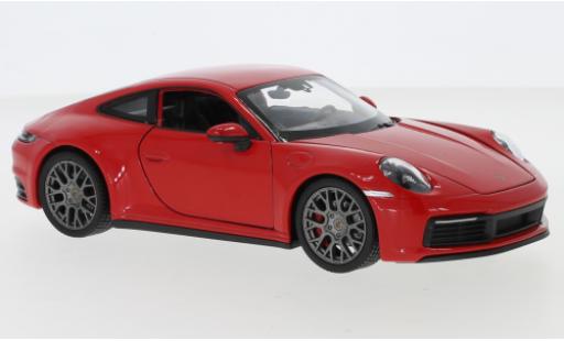 Porsche 911 1/24 Welly Carrera 4S rot modellautos