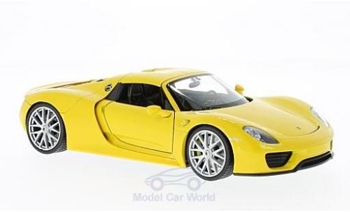 Modellautos Porsche 918 1/24 Welly Spyder gelb Porsche 918 1/24 Welly Spyder gelb modellautos
