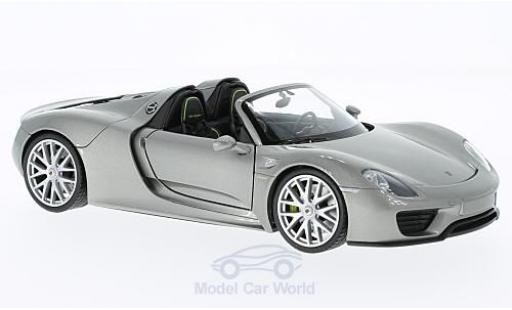Modellautos Porsche 918 1/24 Welly Spyder silber offen Porsche 918 1/24 Welly Spyder silber offen modellautos