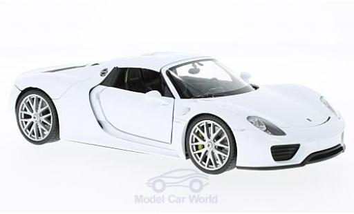 Modellautos Porsche 918 1/24 Welly Spyder weiss geschlossen Porsche 918 1/24 Welly Spyder weiss geschlossen modellautos