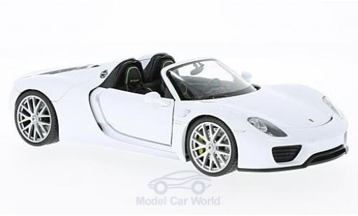Modellautos Porsche 918 1/24 Welly Spyder weiss offen Porsche 918 1/24 Welly Spyder weiss offen modellautos