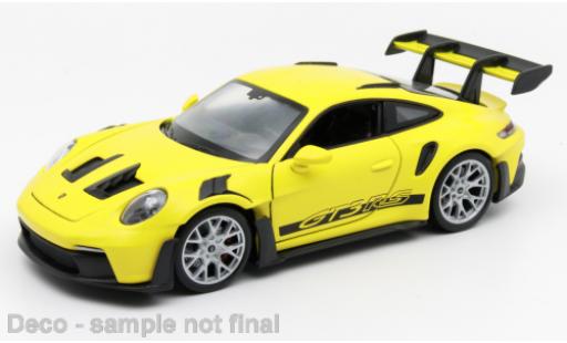 Porsche 992 1/24 Welly 911 GTR RS  jaune modellautos