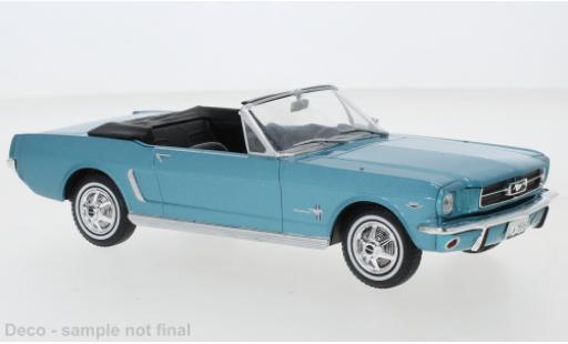 Ford Mustang 1/24 WhiteBox Cabrio metallise turquoise clair 1965 modellautos