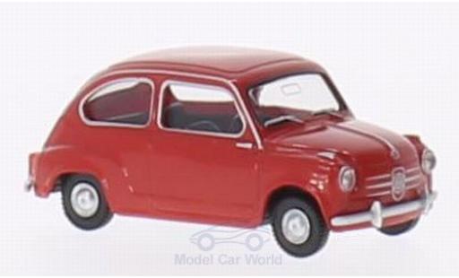 Fiat 600 1/87 Wiking rot modellautos