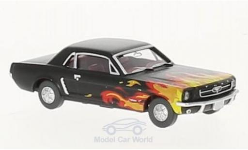 Ford Mustang 1/87 Wiking schwarz/Dekor modellautos