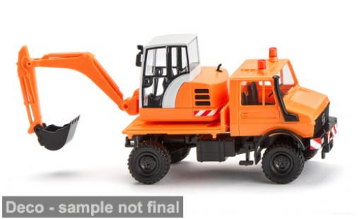 Modellautos Mercedes Unimog 1/87 Wiking mit Bagger orange 1975 1:87 Mercedes Unimog 1/87 Wiking mit Bagger orange 1975 1:87 modellautos