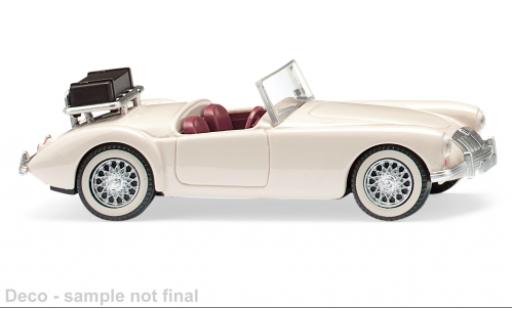 MG A 1/87 Wiking Roadster blanche modellautos