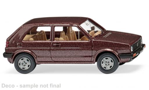 Volkswagen Golf 1/87 Wiking II metallise brun modellautos